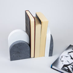 Rugged White Arch Bookend Set