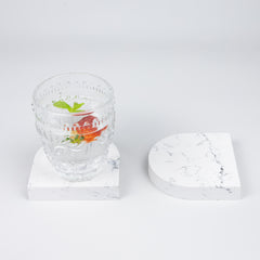 White Attica Arch Coaster Set