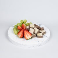 White Attica Round Serving Platter