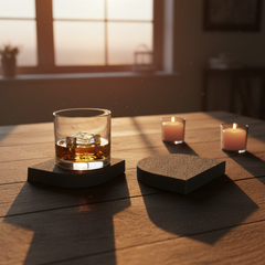 Rugged Concrete Arch Coaster Set