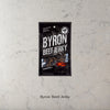Byron Beef Jerky package on a concrete surface. Unique Father’s Day gifts.