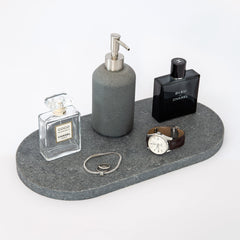 Rugged Concrete Double Arch Tray