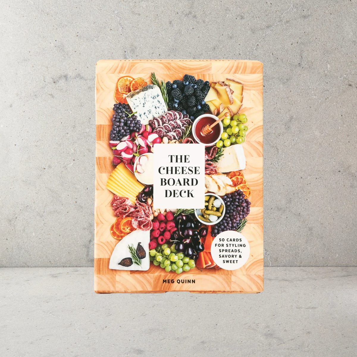 The Cheese Board Deck by Meg Quinn. 50 Cards for styling platters, savory and sweet.