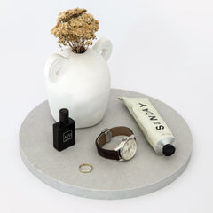 Airy Concrete Round Tray - Large